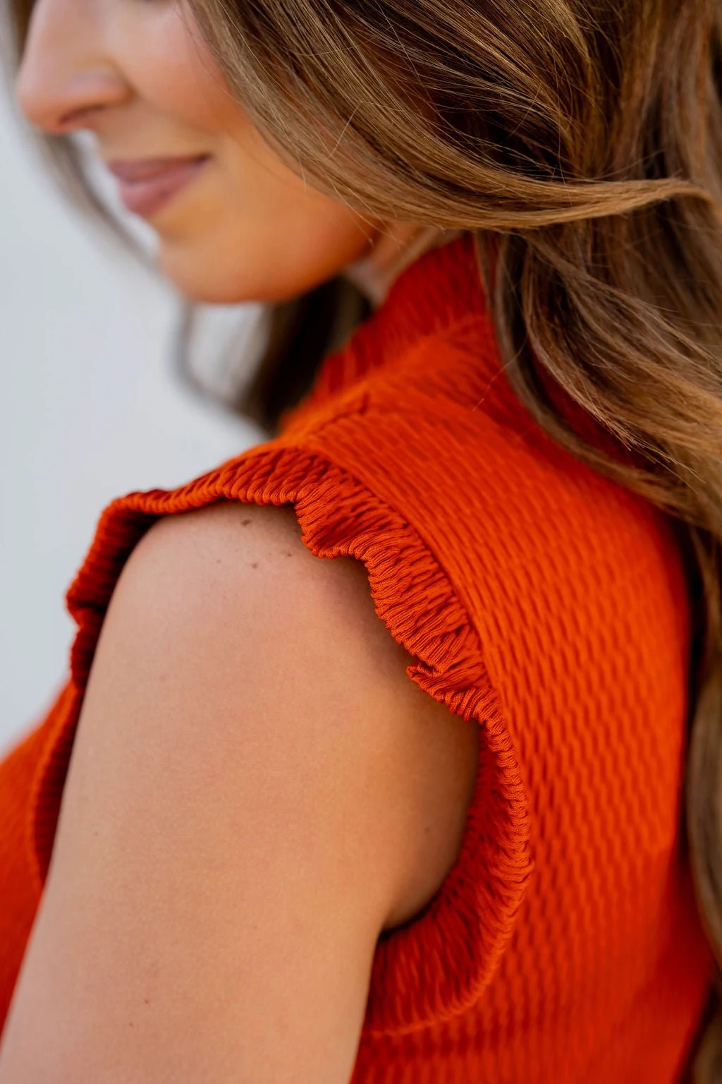 Woven Textured Ruffle Trim Tie Dress 19 Woven Textured Ruffle Trim Tie Dress - Image 19